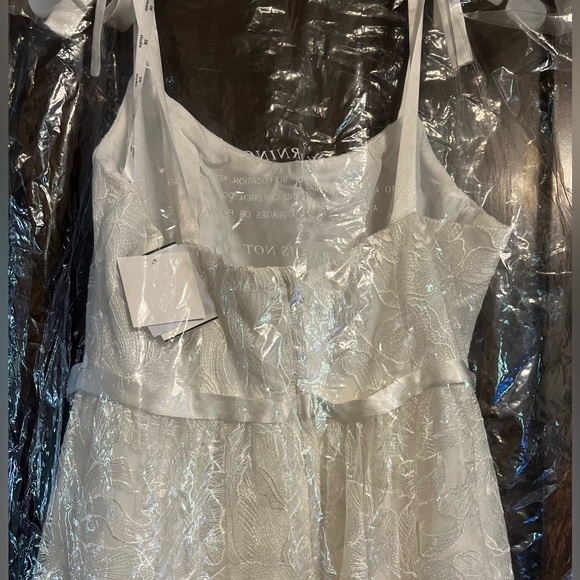 Floral lace midi plus dress with silk tie straps - Picture 8 of 8